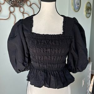 All Saints Black Rouge Top